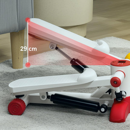 Mini Stepper Machine, with LCD Monitor, Non-Slip Pedals, Grey