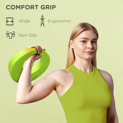 8kg Soft Kettlebell with Wide Handle for Home Gym Strength Training - Green