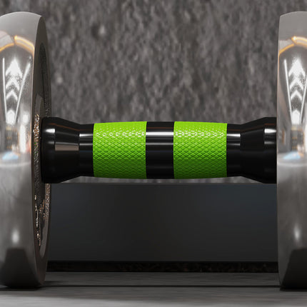 20kg Adjustable Dumbbells and Barbell Set with Non-Slip Handle for Strength Training - Green
