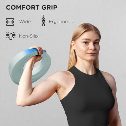 6kg Soft Kettlebell with Wide Handle for Home Gym Strength Training - Light Grey