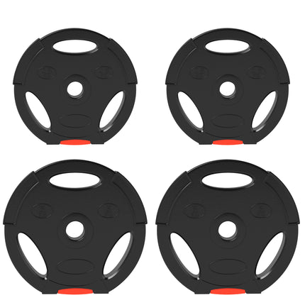 Weight Plates Set, with Two 5kg and Two 2.5kg weights, Black