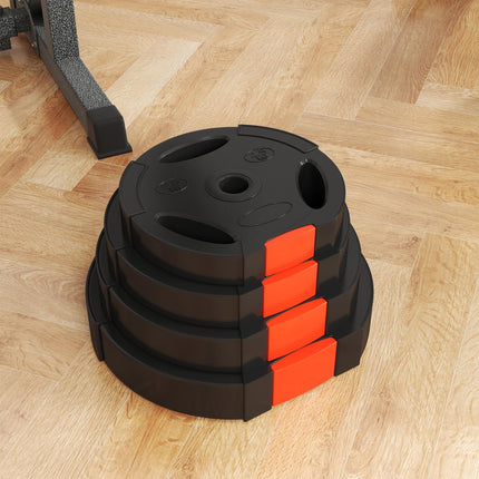 Weight Plates Set, with Two 5kg and Two 2.5kg weights, Black