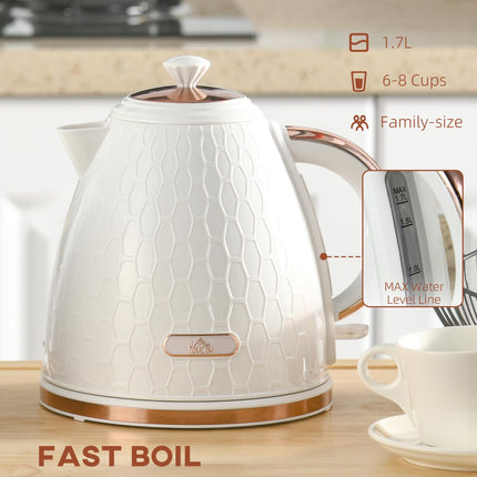 3kW Rapid Boil Honeycomb Kettle 1.7L - Cream