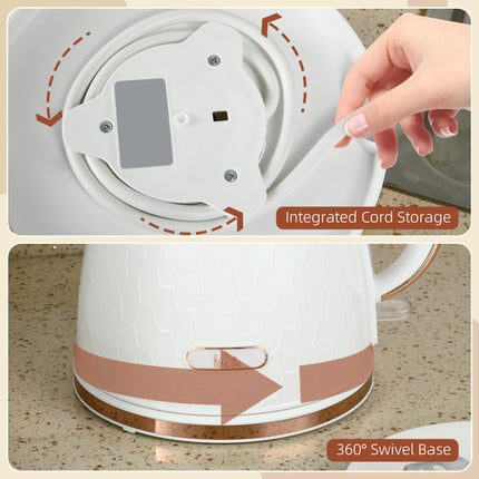 3kW Rapid Boil Honeycomb Kettle 1.7L - Cream