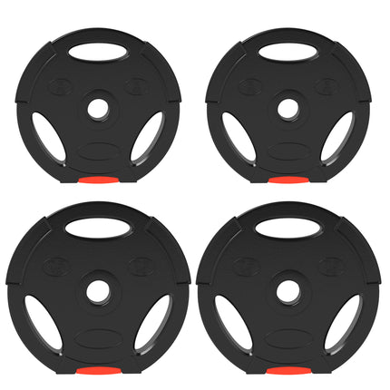 Weight Plates Set, with Two 7.5kg and Two 5kg weights, Black