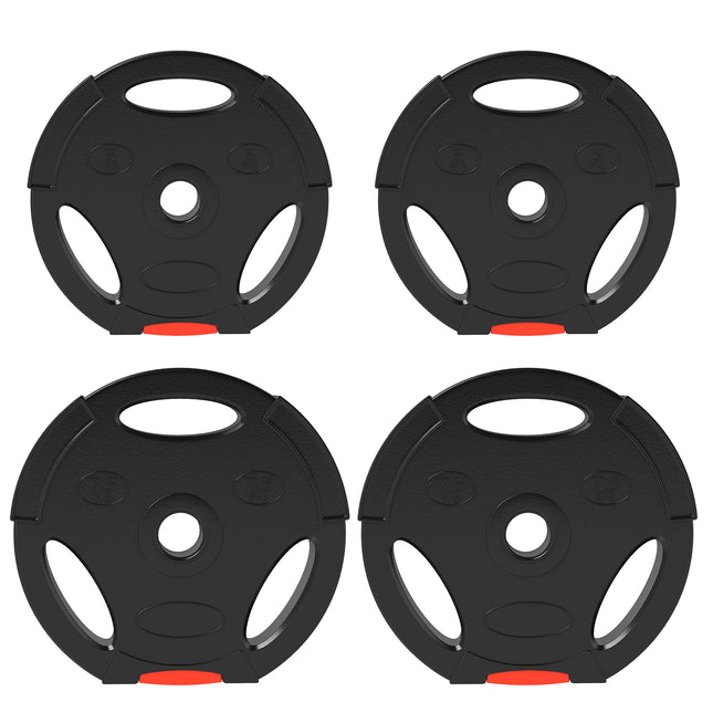 Weight Plates Set, with Two 7.5kg and Two 5kg weights, Black