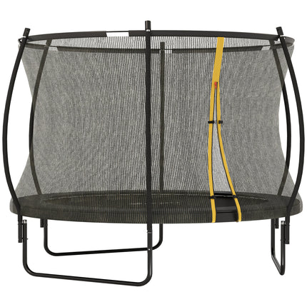 8ft Outdoor Trampoline with Enclosure Net and Spring Cover - Black