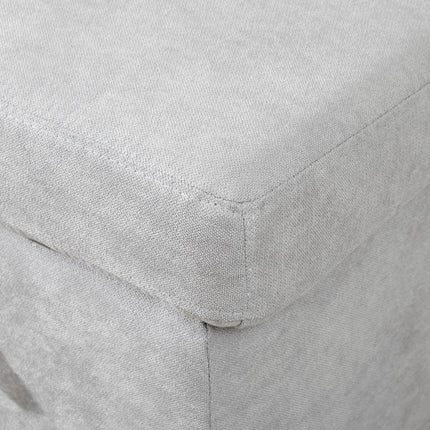 L Sofa Bed with Storage, Reversible Chaise - Light Grey