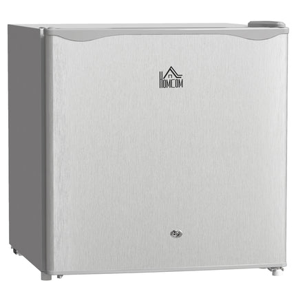 46 Litre Lockable Countertop Fridge with Adjustable Temperature and Reversible Door - Grey