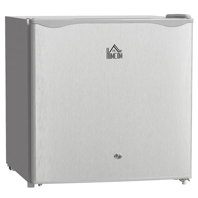 46 Litre Lockable Countertop Fridge with Adjustable Temperature and Reversible Door - Grey