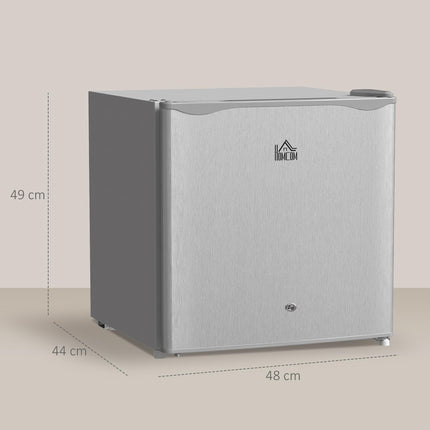 46 Litre Lockable Countertop Fridge with Adjustable Temperature and Reversible Door - Grey