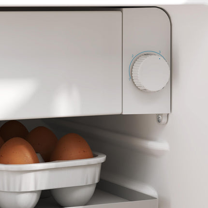 46 Litre Lockable Countertop Fridge with Adjustable Temperature and Reversible Door - Grey