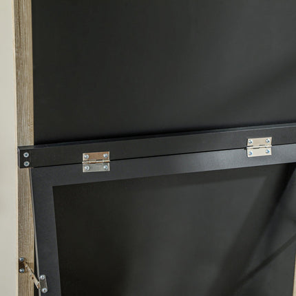 162.6 cm Two-Tone Full Length Mirror - White/Oak-Tone