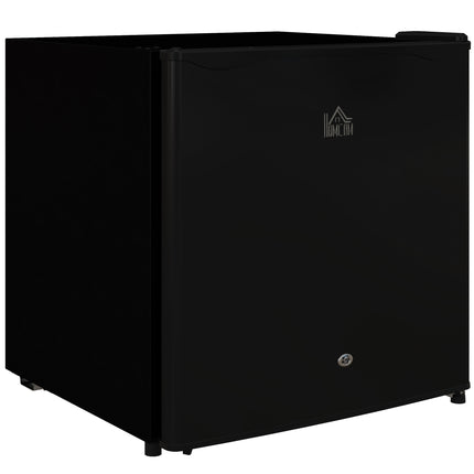 46 Litre Lockable Countertop Fridge with Adjustable Temperature and Reversible Door - Black