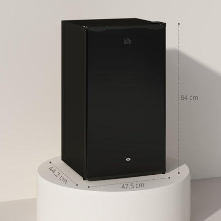 91L Freestanding Under-Counter Fridge with Lock - Black