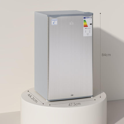 91L Freestanding Under-Counter Fridge with Lock - Grey