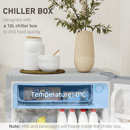 91L Freestanding Under-Counter Fridge with Lock - Grey