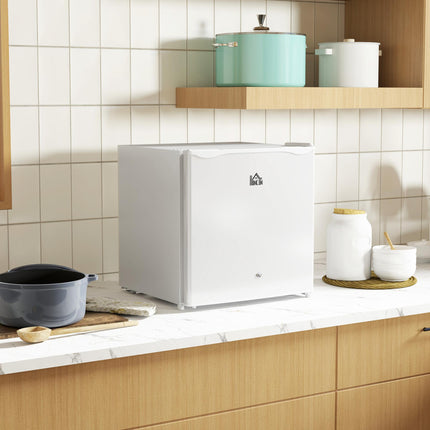 46 Litre Lockable Countertop Fridge with Adjustable Temperature - Cream White