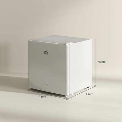 46 Litre Lockable Countertop Fridge with Adjustable Temperature - Cream White