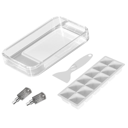 46 Litre Lockable Countertop Fridge with Adjustable Temperature - Cream White