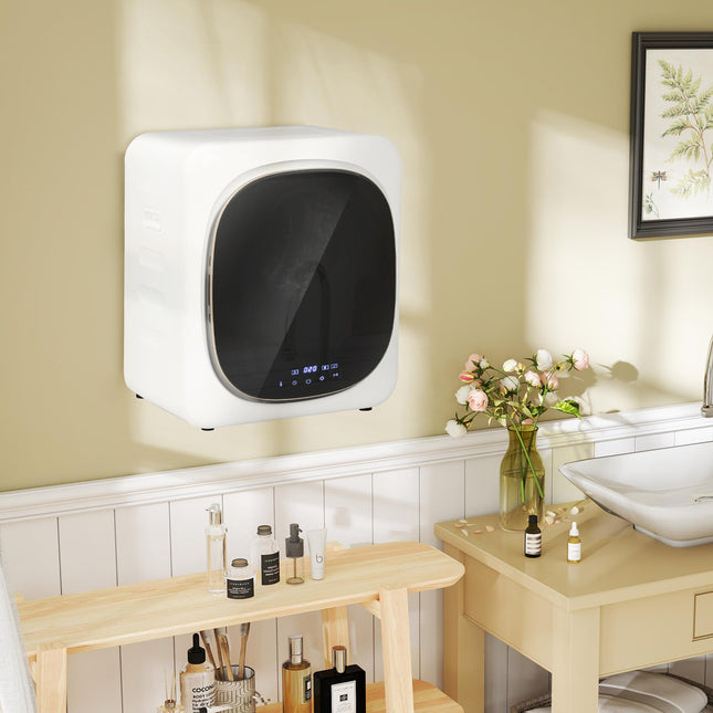 4kg Vented Tumble Dryer with Smart Mode & Deodorize, 800W Front Load Stainless Steel Tub - White