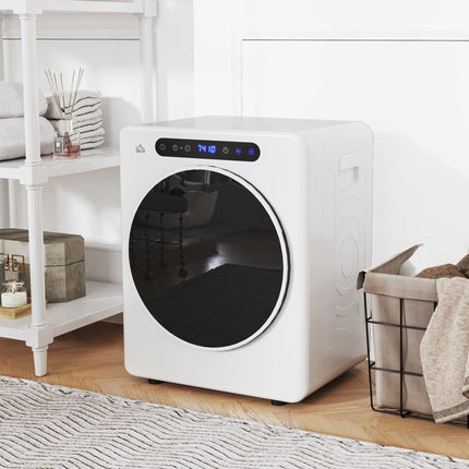 4kg Compact Tumble Dryer with 40-60℃ Adjustable Temperature - White