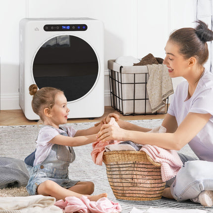 4kg Compact Tumble Dryer with 40-60℃ Adjustable Temperature - White
