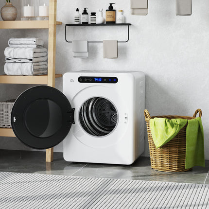 4kg Compact Tumble Dryer with 40-60℃ Adjustable Temperature - White