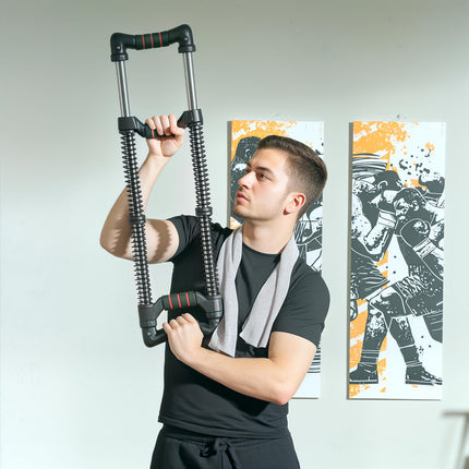Chest Expander, with 10-50kg Adjustable Resistance, for Home Gym, Office, Travel Workout