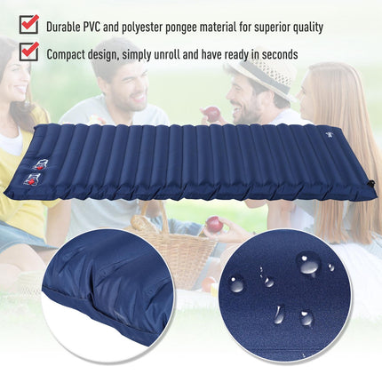 Camping Tent with Inflatable Mattress, 2-3 Person Dome Tent with Air Bed and Sew