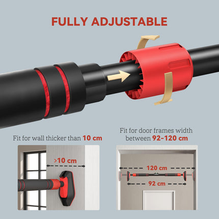 Pull Up Bar, for 92-120cm Doorways, No Screws, Maximum load 200kg
