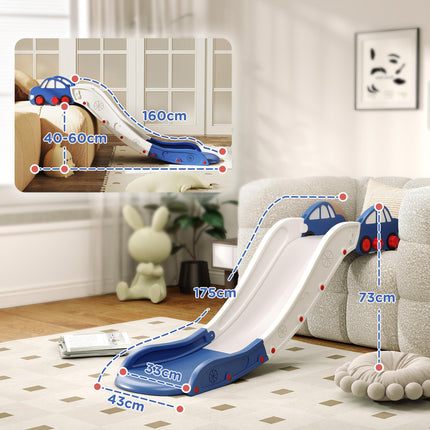 Kids Slide for Couch, Bed, Sofa with Extended Length and Easy Assembly - White and Blue