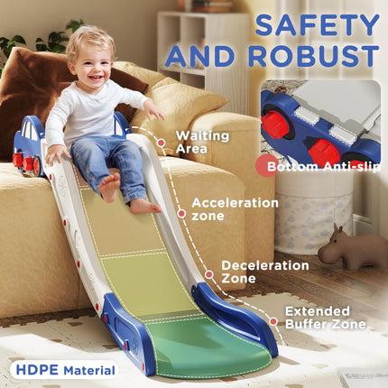 Kids Slide for Couch, Bed, Sofa with Extended Length and Easy Assembly - White and Blue