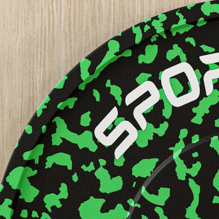 Olympic Solid Rubber Bumper Weight Plates Set 2 x 10kg 2" Hole - Green
