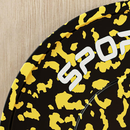 Olympic Solid Rubber Bumper Weight Plates Set 2 x 15kg 2" Hole - Yellow