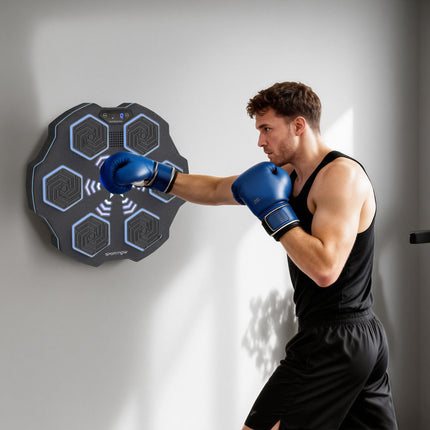 Music Boxing Machine, Smart Bluetooth Boxing Machine Wall Mounted with 9 Speeds