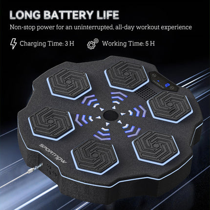 Music Boxing Machine, Smart Bluetooth Boxing Machine Wall Mounted with 9 Speeds