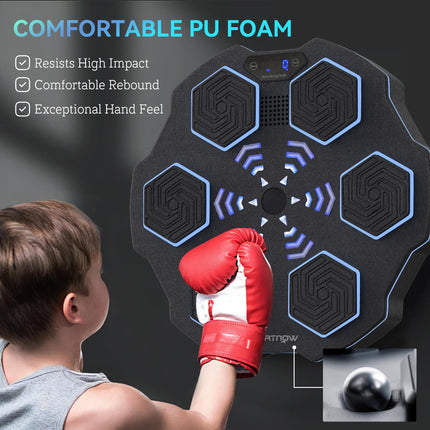Music Boxing Machine, Smart Bluetooth Boxing Machine Wall Mounted with 9 Speeds