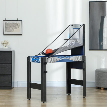 5 in 1 Kids Multi Games Table Combo - Pool, Table Tennis, Hockey, Basketball & Bow and Arrow - Blue