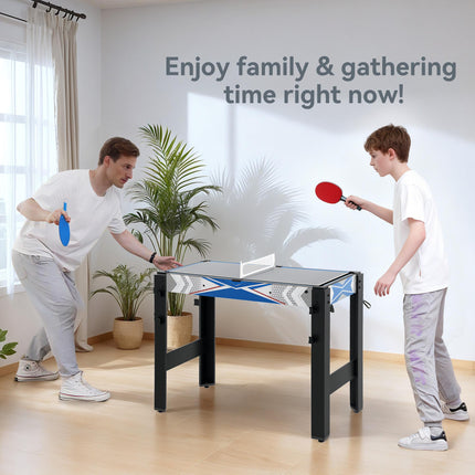 5 in 1 Kids Multi Games Table Combo - Pool, Table Tennis, Hockey, Basketball & Bow and Arrow - Blue