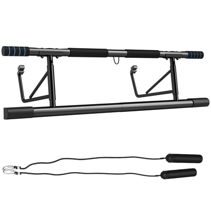 Pull-Up Bar, No-Drilling Chin-Up Bar, Push-Up Stand with Resistance Bands, Padde