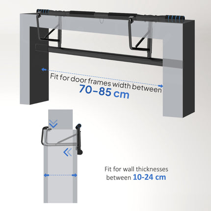 Pull-Up Bar, No-Drilling Chin-Up Bar, Push-Up Stand with Resistance Bands, Padde
