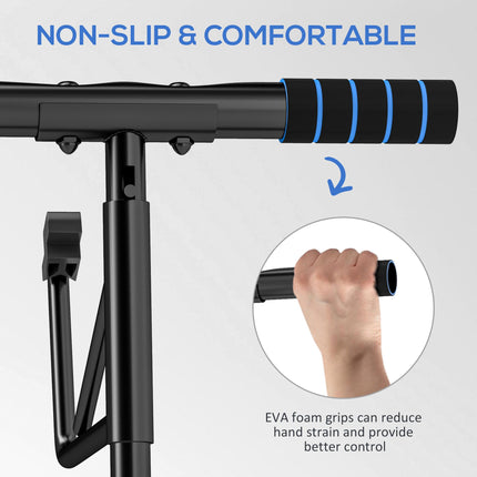 Pull-Up Bar, No-Drilling Chin-Up Bar, Push-Up Stand with Resistance Bands, Padde