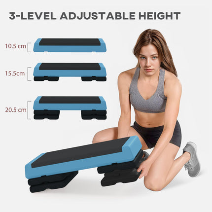 Adjustable Fitness Stepper, with Non-Slip Surface, for Home, Gym, Office Workout