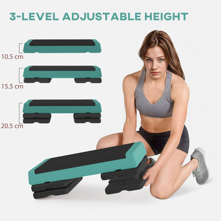 Adjustable Fitness Stepper, with Non-Slip Surface, for Home, Gym, Office Workout