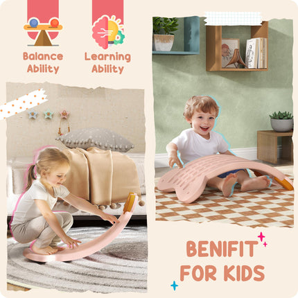Kids Balance Board for Balance Training & Sensory Play - Pink