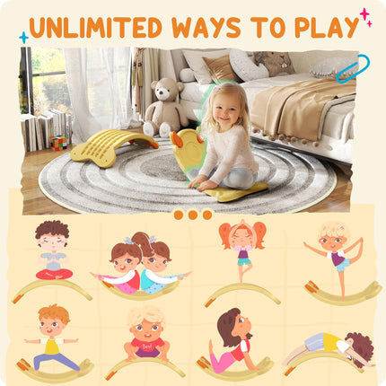 Kids Balance Board for Training & Sensory Play - Yellow