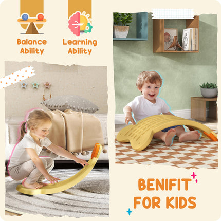 Kids Balance Board for Training & Sensory Play - Yellow