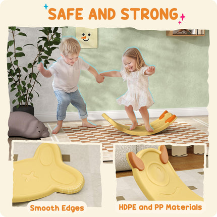 Kids Balance Board for Training & Sensory Play - Yellow