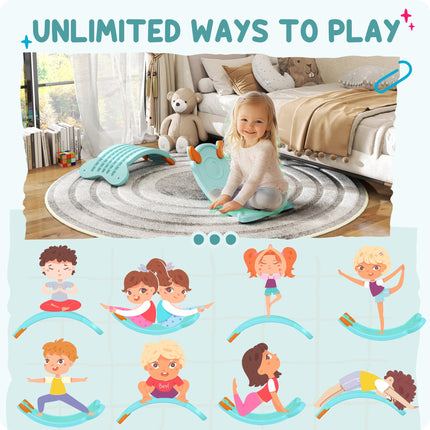 Kids Balance Board for Training & Sensory Play - Light Blue